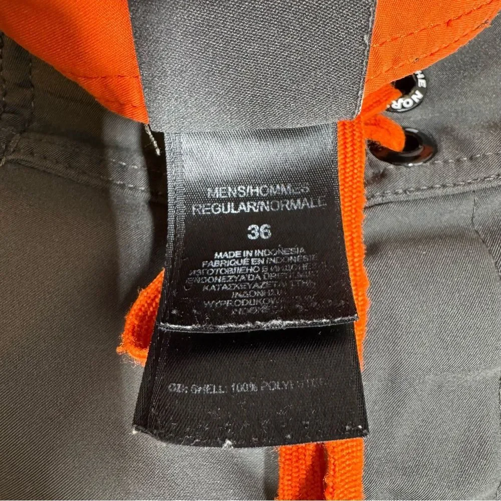 The North Face Boardshorts Swim Trunks Unlined Gray Orange Men’s Size 36